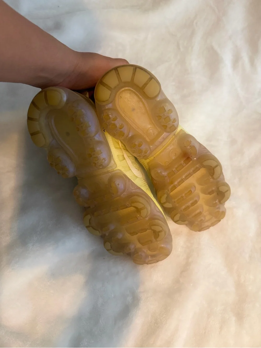 Nike women Yellow and Cream VaporMax Sneakers